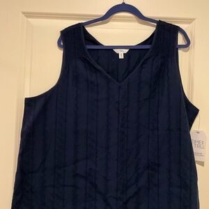 Time and Tru Women's Deep Blue Tank Top